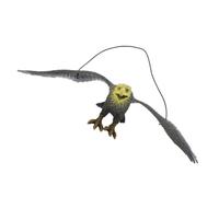 TEHAUX Hanging Plastic Eagle Ornament, Hawk Decoy for Windows and Courtyards, Easy to Install, Rotates the Wind, Eye-catching Garden Sculpture to Frighten Birds