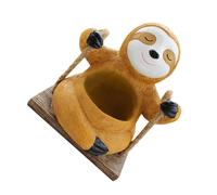 TEHAUX Hanging Sloth Planter Resin Flowerpot Cartoon Succulent Plant Pot for Indoor Outdoor Garden Decor Lightweight Hanging Plant Stand for Home and Balcony Gift for Sloth Lovers and