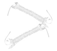 TEHAUX Headbands Accessories Lolita Lace White for Women 2pcs Versatile Style with Comfortable All-day Wear Elegant Vintage Ruffled Design for Cosplay and Festivals