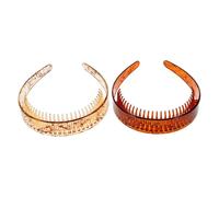 TEHAUX Headbands Tooth Comb Hairbands Suitable for Hairstyles 2pcs Non- PC Material Lightweight and Fashionable Hair Accessories for Women for Outdoor Activities and Make