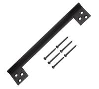 TEHAUX Heavy-Duty Stainless Steel Outswing Door Security Latch Protector with Screws Enhanced Security L-Shaped Door Latch Guard Plate
