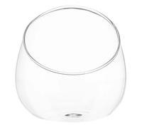 TEHAUX High Borosilicate Glass Slant Cut Bubble Terrarium Jar for Plants and Moss, Sealed Design with Easy Access for Planting and Watering, for Home Display and Creative Decoration