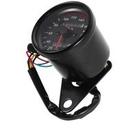 TEHAUX High Precision Retro Motorcycle Tachometer Gauge with Dustproof Design, Black Plastic and Alloy Mini Speedometer for Motorbike Modification and Vintage Style