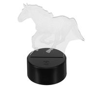 TEHAUX Horse Touch Control LED Night Light, Small 3D Color Changing Table Lamp with Black Base, Decorative Horse Lamp for Bedroom and Living Room Decor