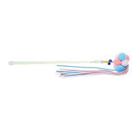 TEHAUX Interactive Cat Teaser Stick with Bell Design Abs Pvc Material Reusable Cat for Home Use and Stress Relief