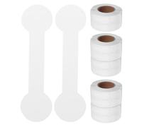 TEHAUX Jewelry Price Tags Secure Adhesion 5 Rolls Self-Adhesive White Kraft Paper Labels Barbell Shape Residue-Free Removal Suitable for Necklace and Ring Jewellery Organization Supplies