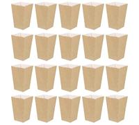 TEHAUX Khaki Cardboard Popcorn Boxes, 50pcs, 5. 35 X 3. 54 X 3. 54 Inch, Favor Containers for Wedding, Birthday Party, Candy, Food Storage