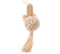 TEHAUX Khaki Wood Bird Chew for Parrots and Large Birds, Sturdy Cage Hanging That Provides Essential Physical Activities and Natural Chewing Fun