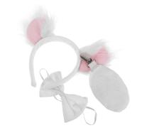 TEHAUX Koala Ear Headband Tail and Bow Tie Set 3pcs Animal Costume Accessories for Cosplay Christmas Party Role Play