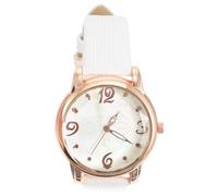 TEHAUX Ladies Casual Watch Snake Pattern Leather Band, White Female Wrist Watch, Light Luxury Analog Timepiece for Everyday Wear