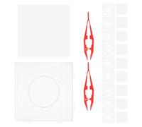 TEHAUX Large Fuse Beads Pegboard Set with 10 Plastic Interlocking Boards, 10 Ironing Sheets and 2 Tweezers for ’ DIY Bead Craft Projects