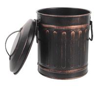 TEHAUX Lightweight Iron Burning Bin Multi-Use Fireplace Bucket for Ashes and Outdoor Coal Bucket, for Ashes with Simple Style, for Stoves, Barbecues, Restaurant and Kitchen