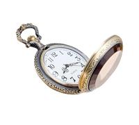TEHAUX Lightweight Quartz Pocket Watch with Large Dial Design and Chain, Vintage Style Zinc Alloy and Glass Material, Practical and Classic Retro Watch for Colleagues and Friends