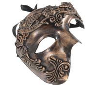TEHAUX Lightweight Roman Soldier Mask for Men with Fine Texture Plastic Material, Vintage Half Face Party Mask Suitable for Masquerade and Themed Parties Halloween Costume