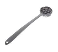 TEHAUX Long Handle Silicone Shower Brush Bath Body Massage Brush with Pp Handle and Pbt Bristles for Skin Protection and Immune System Strengthening, for Outdoor Sports and Showering