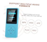 TEHAUX Lossless Player Portable Music Player with Voice Fm Radio Video Play for Adults -sized Lightweight Blue