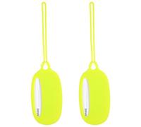 TEHAUX Luggage Tags for Easy Identification 2pcs Silicone Oval Shaped Id Tags with Window for Personal Information Soft to The Travel Accessories on Suitcases and Backpacks