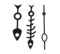 TEHAUX Luminous Fish Bone Watch Hands Set for Nh35 Nh36 Movement Black Three-Pointer Luminous Watch Hands