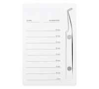 TEHAUX Magnetic Eyelash Extension Pallet Acrylic False Eyelash Display Tray with Scale White Beauty Salon Tool for Individual Lash Application