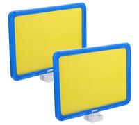 TEHAUX Magnetic Sign 8.7 X 6 Inch Plastic Label Holder for Retail Store Price Display 2Pcs Reusable Warehouse Shelf Tags with Strong Magnetic Base