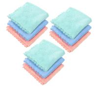 TEHAUX Make up Remover Cloths 10Pcs 30 X 30Cm Highly Absorbent Soft Microfibre Face Wash Towels Portable Elegant Design for Women Face Washing and Bathroom Use