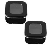 TEHAUX Makeup Eyeshadow Travel Box Empty Powder Container 2Pcs Magnetic Closure Sleek Minimalist Design for Makeup Collection and Business Trips