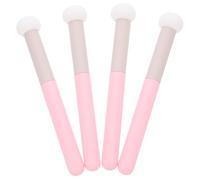 TEHAUX Makeup Sponges Sponge Brush Set with Handle 4pcs Mushroom Head Smooth Blending for Concealers and Foundations Suitable for Dry and Wet Use in Every Day Makeup