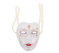 TEHAUX Mechanical Halloween Mask for Men Full Face Coverage White Abs Steampunk Style with Unique Handpainted Craftsmanship Concealing Identity for Masquerade and Mask Events