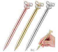 TEHAUX Metal Butterfly Ballpoint Pens Smooth Writing with Comfortable Hand Feeling 3pcs Creative Artistic Design for School and Home Use