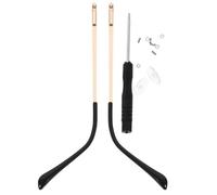 TEHAUX Metal Eyeglasses Replacement Temples Pair with Gold Finish and Spring Hinges, Designed for Comfortable Glasses Frame Repair