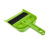TEHAUX Mini Hand Broom and Dustpan Set with Soft Bristles, Small Green Table Cleaning Brush for Desk, Car Interior, and Housekeeping Kit