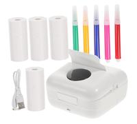 TEHAUX Mini Printer 200dpi Thermosensitive Wireless Connection Compact Abs Material 1200mah Battery Portable Printing Tool for Students Learning and Expressing Love