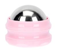TEHAUX Mini Stainless Steel Face Massager Ball, Pink Ice Roller for Muscle Relaxation, Small Manual Sports Muscle and Body Massage Tool for Facial and Body Use