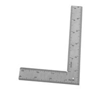 TEHAUX Mini Stainless Steel L-shaped Right Angle Ruler with Double Sided Scale Markings for Woodworking and Furniture Assembly in Confined and Small Workspaces
