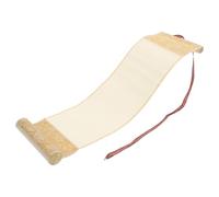 TEHAUX Mini Vintage Blank Calligraphy Paper Wall Scroll Chinese Style Milk White Gold Leaf Hanging Scroll for Painting and Writing Traditional for Home and Office