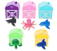 TEHAUX Montessori Finger Puppets Counting for Ocean Animal Hand Puppets for Early Education Color Sorting Storytelling and Parent Interactive Learning