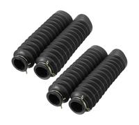 TEHAUX Motorcycle and 4pcs for Front Fork Shock Absorber Dust Cover Rubber Gaiters Boots Mud Protection Easy Installation Black Off-road Riding and Highspeed Rides
