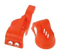 TEHAUX Motorcycle Front Fork Cover Protector Shock Absorber Bottom Guard for Off-road Plastic Lower Fork Tube Shield UV Resistant Dirt Bike Guard Orange