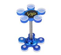TEHAUX Multi-function Car Phone Holder Double-sided Suction Cup and Silicone + Metal Material, Blue Mobile Phone Mount for Vehicle Wind Outlet, Suitable for Navigation and Dashboard Use