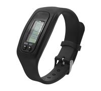 TEHAUX Multi Function Outdoor Pedometer Watch Lightweight Silicone Step Counter Wristband for Walking Calorie Tracking Simple Setup No App Required Black