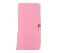 TEHAUX Multifunctional Folding Makeup Brush Bag Pink Cosmetic Storage Pouch Portable Rolling Wrap Case for Travel and Daily Organiser