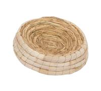 TEHAUX Multifunctional Pet Breeding Nest Natural Woven Incubation House for Birds Hamsters Rabbits Rustic Round Grass Nest Bowl Suitable for Small Pets Up Random Color