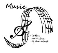 TEHAUX Music Note Wall Sticker Decal Black Musical Symbol Home Decor for Living Bedroom Study Smooth Surface Removable Adhesive Art