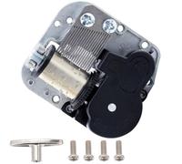 TEHAUX Musical Box Mechanism Repairing Fitting 1 Set Silver ABS Iron Wind-Up Movement for DIY Music Box Accessories in a Box