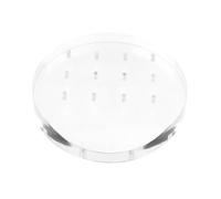 TEHAUX Nail Drill Bit Display Rack Nail Grinding Head Display Rack 3.69X3.54X1.97In Acrylic 12 Holes Open Design Professional Neat and Orderly Storage and Home