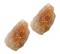 TEHAUX Natural Sunstone Rough Crystal Stones 2pcs 1-2cm Orange Gold Meditation Chakra Gemstones for Home Care and Spiritual Therapy Random Style