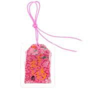 TEHAUX Omamori Charm Keychain Pendant Bag Hanging Decor Pink Cotton Cloth Plastic Beautiful Stylish Look for Backpack and Present for Friends