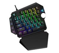 TEHAUX One Hand Mechanical Gaming Keyboard K5rgb USB Backlit Half Keyboard with for PC Console, Rgb Programmable Wired Gaming Keypad for Left Hand Users