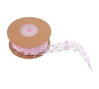 TEHAUX Openwork Musical Note Ribbon Crafts Ribbon Decorative for Present Packaging and Wreath Decorating Music Themed Decor