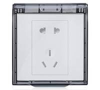 TEHAUX Outlet Cover Box, Electrical Outlet Cover, Waterproof Socket Protector, Grey, 4.52 x 3.93 x 2.83 Inch, for Home, Office, Hotel